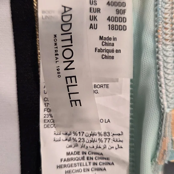 Addition Elle Multicolor Geometric Bikini Top - Picture 4 of 4